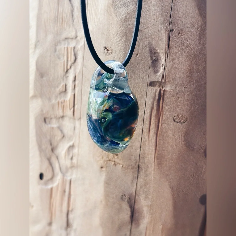 OOAK Artisan Borosilicate "Galaxy" Vortex Pendant - Adjustable Art - Picture 16 of 16